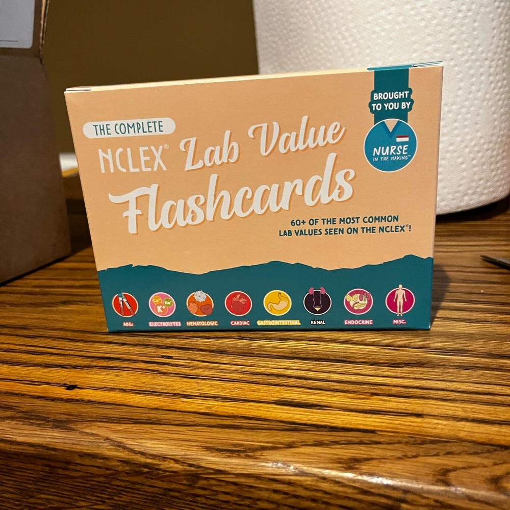 Nurse in the Making Lab Values Flashcards brand new